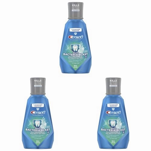 Crest Pro-Health Advanced Mouthwash, Alcohol Free, Multi-Protection, Fresh Mint, 1 L (33.8 fl oz), Pack of 2, Crest Mouthwash, Mouthwash Alcohol Free, Flouride Mouthwash