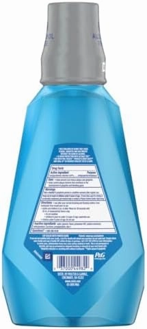 Crest Pro-Health Clean Mint Mouthwash, CPC Antigingivitis/Antiplaque Mouthwash, 500 mL (16.9 Fl Oz ), Pack of 4, Crest Mouthwash, Gingivitis Treatment