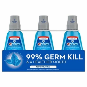 Crest Pro-Health Mouthwash Mint Cleansing 3 Units / 33.8 oz / 1 L Crest Pro-Health Multi-Protection Mint mouthwash starts fighting plaque on day one-638947