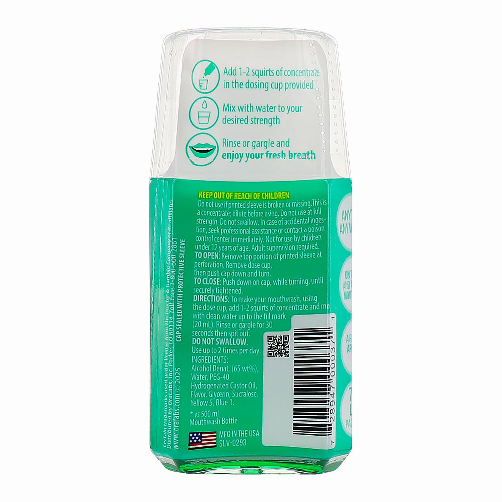 Crest Scope Original Mint Mouthwash Concentrate, 50Ml, 2Ct