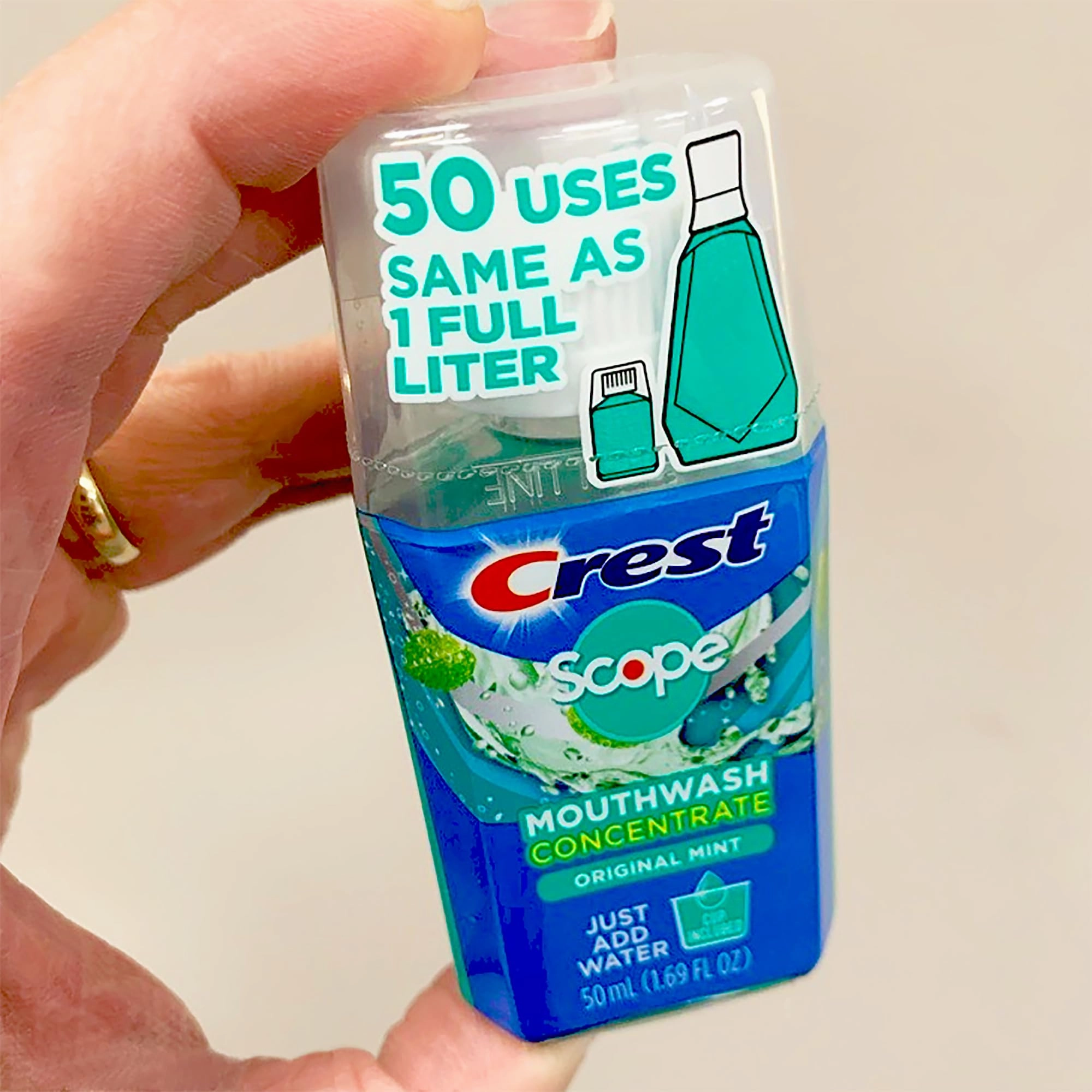 Crest Scope Original Mint Mouthwash Concentrate, 50Ml, 2Ct