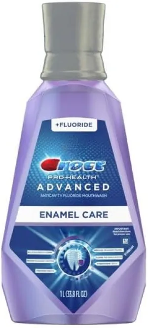 C'rests Health Advanced Enamel Care Mouthwash, Alcohol-Free, Fresh Mint, 33.8 oz, 1 Pack