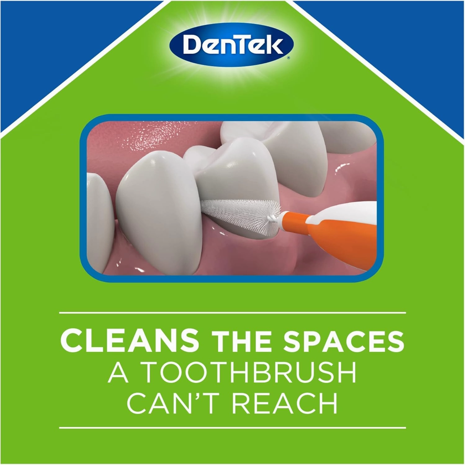 DenTek Easy Brush Advanced Clean Interdental Cleaners, Standard, 16 Count, 6 Pack