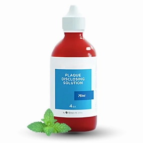 Disclosing Solution for Teeth 4 oz.- Mint Flavor, Plaque Disclosing Mouthwash Easy to Use, Effective Alternative to Dental Disclosing Tablets
