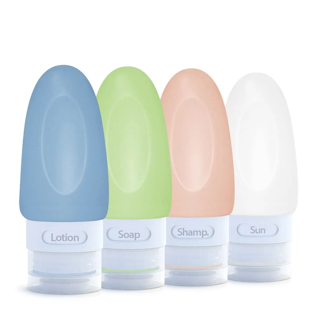 Dot&Dot Leak Proof Travel Bottles for Toiletries - 4 Pack Silicone Travel Toiletry Bottles - Travel Shampoo and Conditioner Bottles with TSA Quart Bag - 1 oz Travel Size Bottles