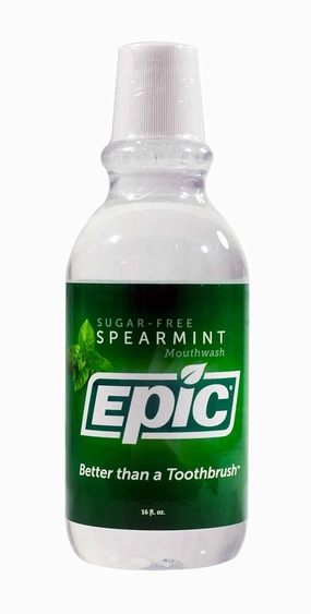 Epic Xyitol Spearmint Flavored Mouthwash, 16 Fl Oz (Pack of 2)2
