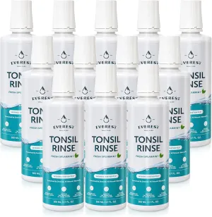 Everest Mouth Wash & Tonsil Stone Remover – Natural Mouthwash or Oral Rinse Liquid to Help Soothe Tonsils, Fight Bad Breath, & Relieve Dry Mouth – Paraben & Alcohol Free Mouthwash, Spearmint