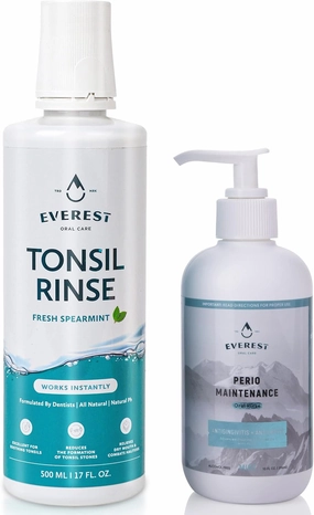 Everest Mouth Wash & Tonsil Stone Remover – Natural Mouthwash & Oral Rinse Liquid to Help Soothe Tonsils, Fight Bad Breath, & Relieve Dry Mouth – Paraben & Alcohol Free Treatment