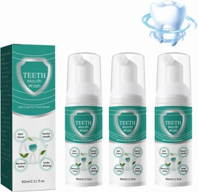 Foam Toothpaste, Teeth Whitening Toothpaste, Whitening Foaming Toothpaste, Teeth Whitening Foam, Peppermint & Propolis, for White Teeth & Fresh Breath (2.11 fl oz, 3)