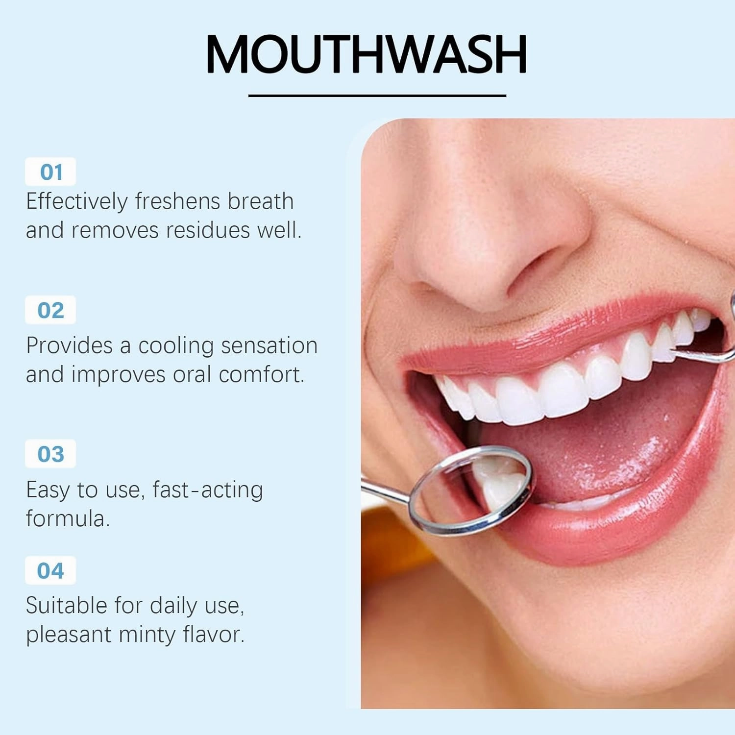 Fresh Mint Mouthwash for Instant Clean & Long-Lasting Freshness – Remove Food Residue, Boost Oral Comfort(1PCS)