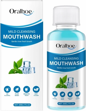 Fresh Mint Mouthwash for Instant Clean & Long-Lasting Freshness – Remove Food Residue, Boost Oral Comfort(1PCS)