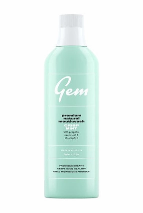 Gem Premium Natural Mouthwash Crisp Mint 500ml