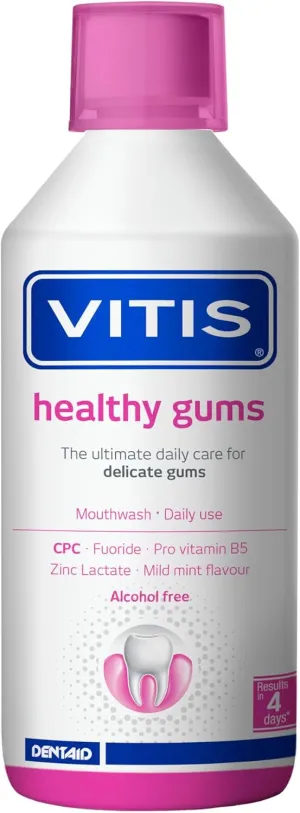 Gingival Mouthwash Panthenol Cetylpyridinium Chloride Zinc Alcohol-Free 500ml Mint Sensitive Gums
