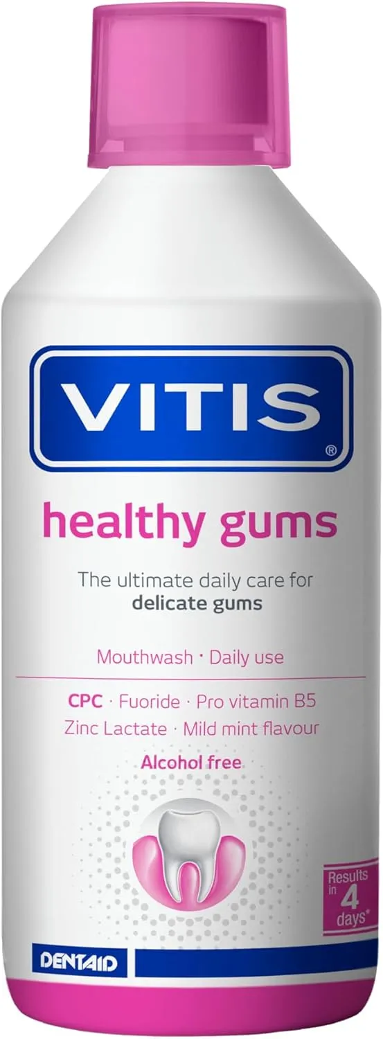 Gingival Mouthwash Panthenol Cetylpyridinium Chloride Zinc Alcohol-Free 500ml Mint Sensitive Gums