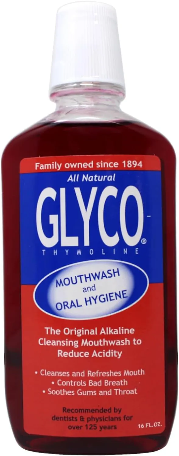 Glyco Thymoline Mouthwash Oral Hygiene Liquid, 16 Fluid Ounce