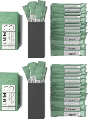 GO Travel Size Mouthwash Packets – Individual Mini Single Packets for Fresh Breath - TSA Compliant - Smart Packet Design to Reduce Travel Bottle Waste. Alcohol-Free.