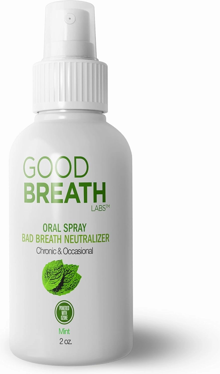 Goodbreath Oral Spray Mint Mouth Rinse for Chronic Halitosis - New Ozone Technology Oral Rinse - Halitosis Treatment & Bad Breath Neutralizer - Mouthwash for Gum Diseases - Alcohol-Free | 2 Oz