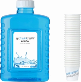 GotFreshBreath Legacy Mouthwash Case (Original Flavor) – 6 Bottles   Cups – Alcohol-Free Mouthwash - Fits Legacy Dispensers, 600 Uses Per Case