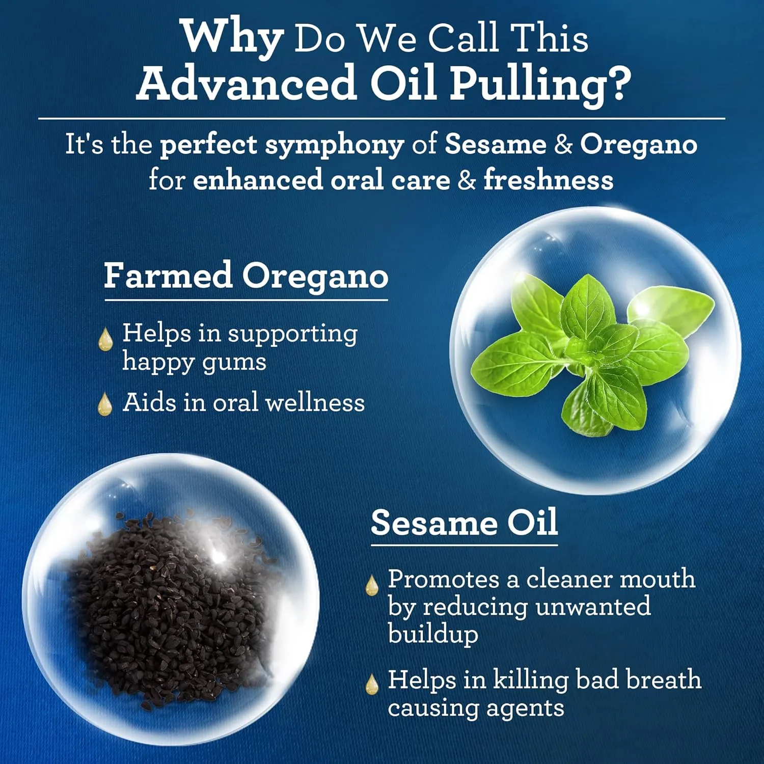 GuruNanda Advanced Oil Pulling with Tongue Scraper, Natural Alcohol Free Mouthwash with Coconut Oil, Vitamins D & E for Teeth & Gum Health (3x8 Fl Oz)