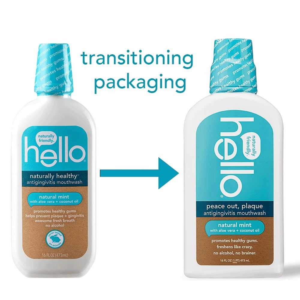 Hello Activated Charcoal and Peace Out Plaque Antigingivitis Mouthwash Bundle (Pack of 3, 16 Fl Oz)