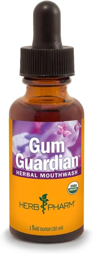 Herb Pharm Gum Guardian Herbal Mouthwash for Healthy Mouth and Gums, Organic, 1 Fl Oz (Pack of 1)