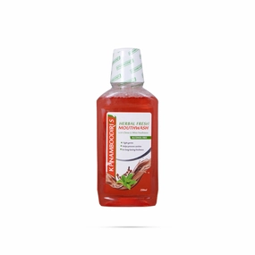 Herbal Fresh Mouth Wash with Clove and Mint Freshness - 250 ml | Alcohol Free Mouth Wash
