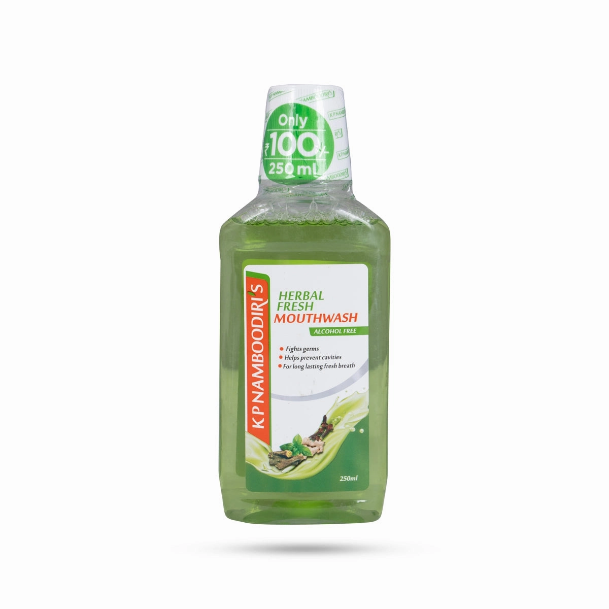 Herbal Fresh Mouthwash - 250 ml | Kp Namboodiris Mouthwash/ Alcohol Free/ Herbal Mouthwash/ Herbal Mouth Rinse