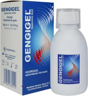 Hyaluronic Acid Mouthrinse (300 ml), Oral Care Solution for Gum Health, Reduces Discomfort, Helps Relieve Gum Recession & Gingivitis, No Alcohol or SLS, Vegan & Kosher