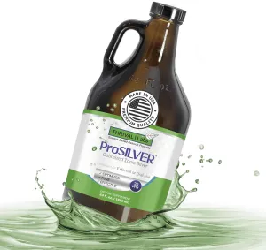 Ionic Colloidal Silver Liquid 20 PPM Bio Active for Immune Support Glass Bottle 64oz 384 Servings Organic Supplement