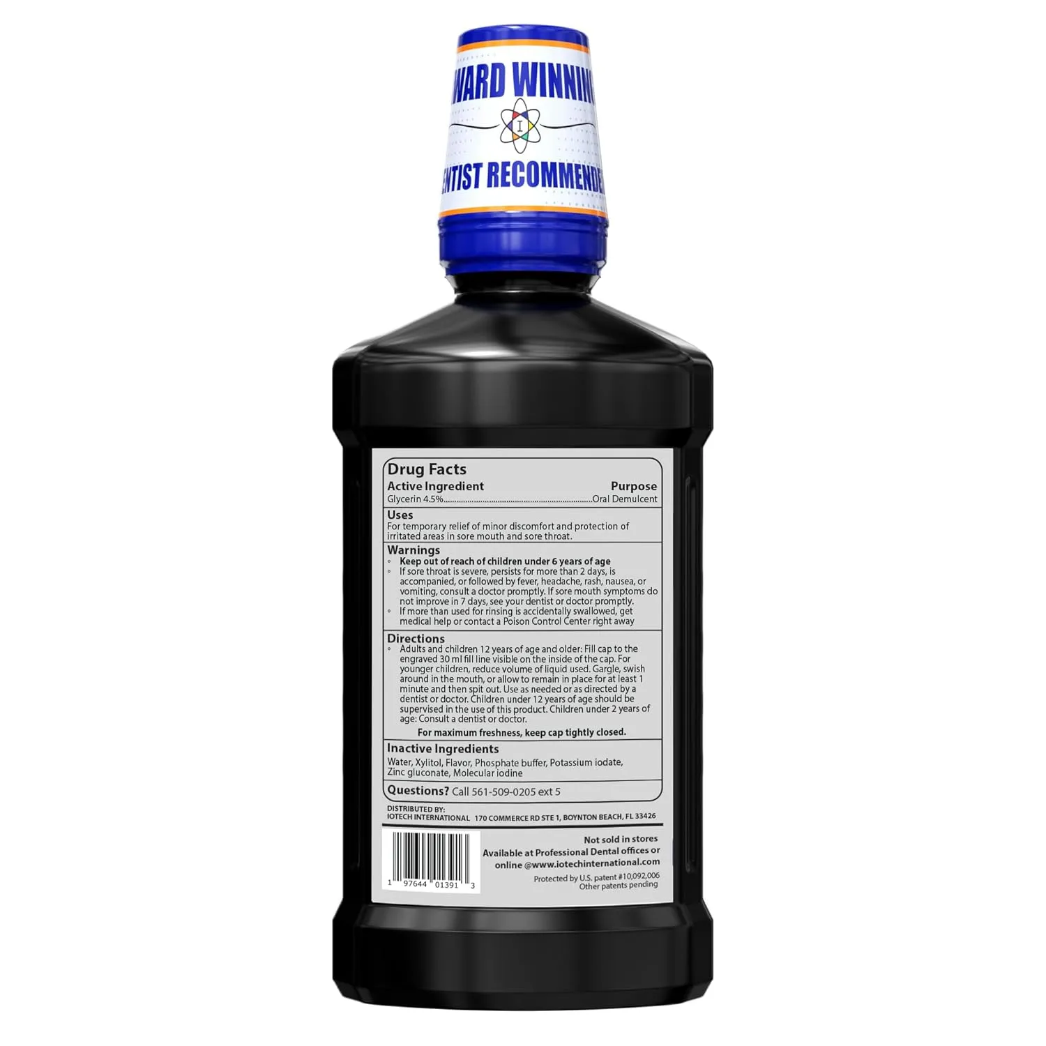 ioRinse MR: The Most Dentist & Oncologist-Recommended Oral Ulcer Rinse of its Kind. Maximum Relief of Oral Mucositis, Mouth Sores, Dry Mouth, Canker Sores, Mouth Irritation & Cancer patients, Mint 1 L