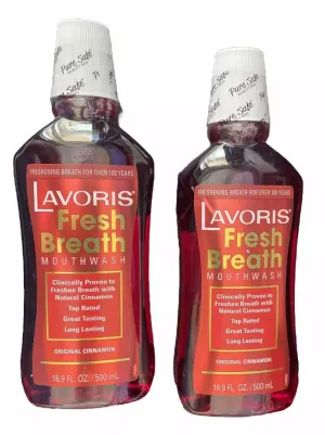 Lavoris Mouthwash, Original Cinnamon 15 fl oz /444 ml (Pack of 2)