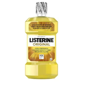 Listerine Original Oral Care Antiseptic Mouthwash with Germ-Killing Formula to Fight Bad Breath, Plaque and Gingivitis, 500 mL ( Packs of 3)