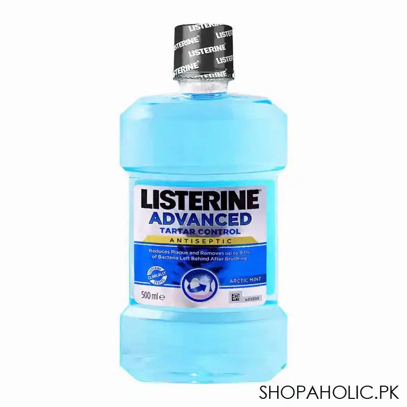 Listerine Advanced Tartar Control Antiseptic Arctic Mint Mouthwash, 500ml