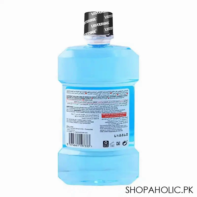 Listerine Advanced Tartar Control Antiseptic Arctic Mint Mouthwash, 500ml