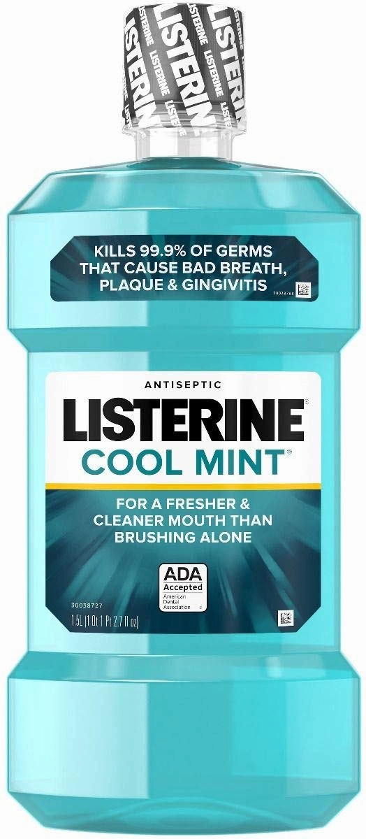 Listerine Antiseptic Mouthwash, Cool Mint, 50.7 oz