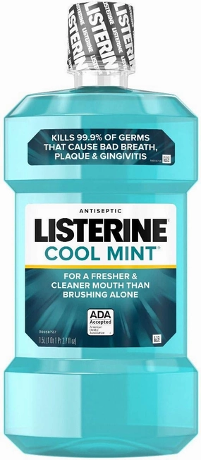 Listerine Antiseptic Mouthwash, Cool Mint, 50.7 oz