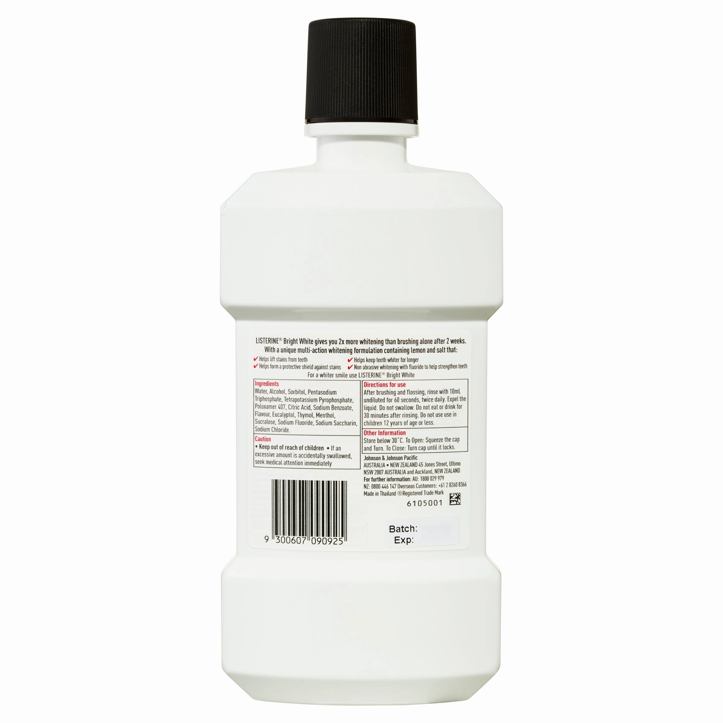 Listerine Bright White Mouthwash 500ml