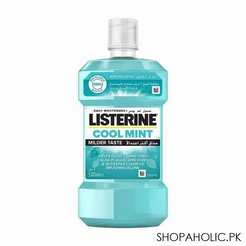 Listerine Cool Mint Antiseptic Mouthwash, 500ml