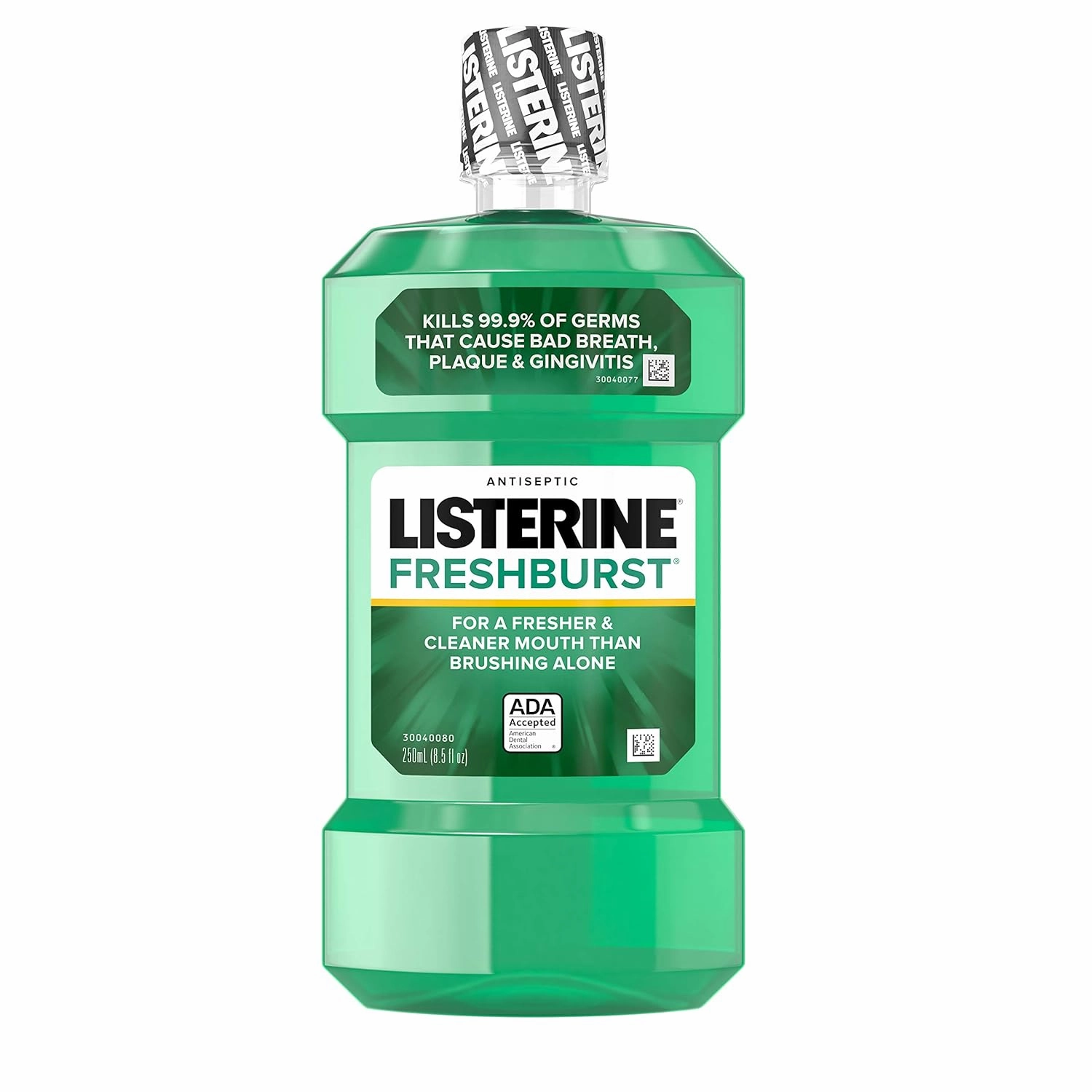 Listerine Freshburst Antiseptic Mouthwash with Germ-Killing Oral Care Formula to Fight Bad Breath, Plaque and Gingivitis, 250 mL ( Pack of 4)