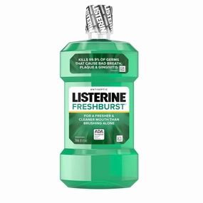 Listerine Freshburst Antiseptic Mouthwash with Germ-Killing Oral Care Formula to Fight Bad Breath, Plaque and Gingivitis, 250 mL ( Pack of 4)