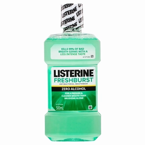 Listerine Freshburst Zero Alcohol Antibacterial Mouthwash 500ml