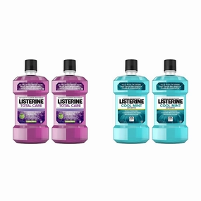 Listerine Total Care Anticavity Fluoride Mouthwash, 1 L, Pack of 2 & Mouthwash, Antiseptic, Antibacterial, Bad Breath Treatment, Plaque & Gingivitis Protection, 1 L (Pack of 2)