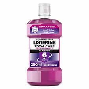 Listerine Total Care Teeth Protect 6 Benefit Fluoride Daily Mouthwash Milder Taste Smooth Mint 250Ml