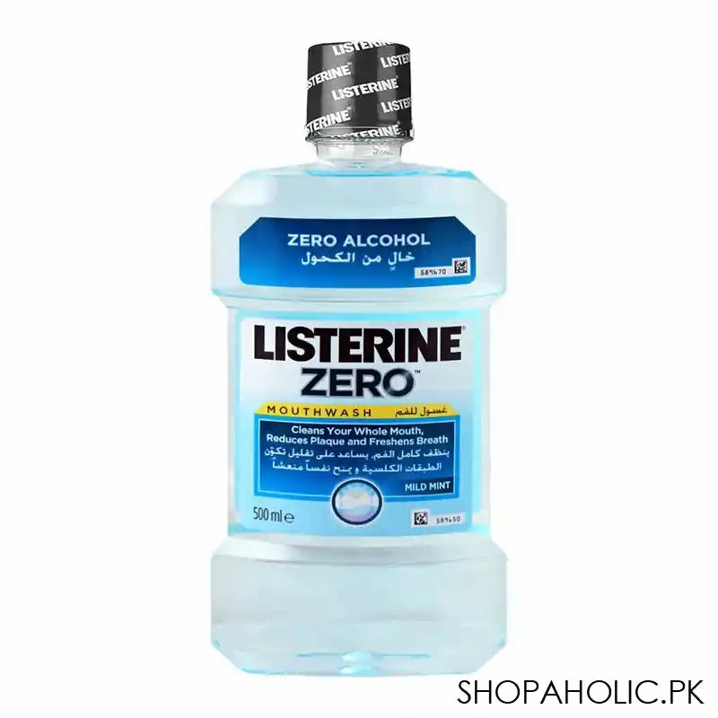 Listerine Zero Mild Mint Mouthwash, Zero Alcohol, 500ml