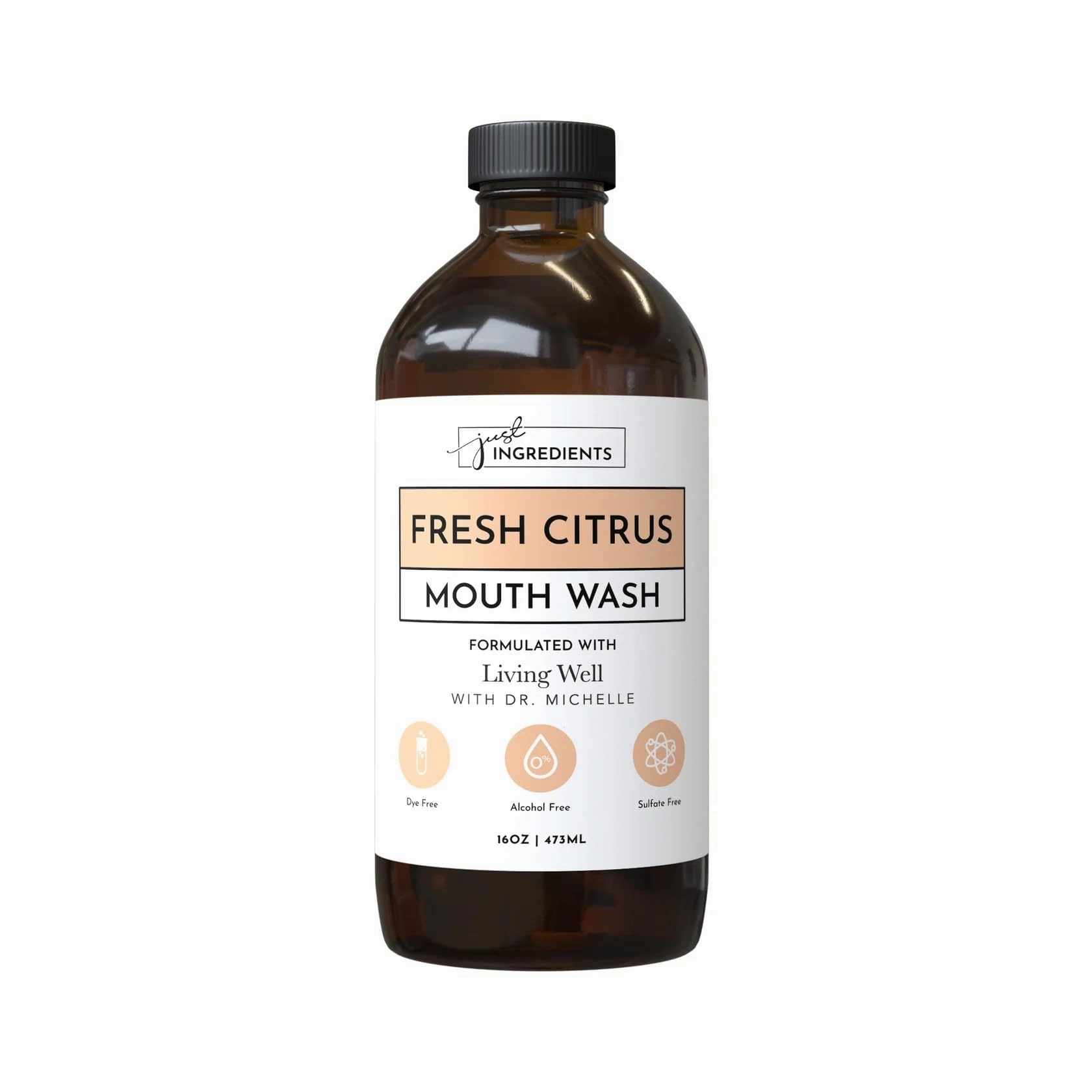 Living Well with Dr. Michelle Fresh Citrus Remineralizing Mouthwash | Hydroxyapatite & Colloidal Silver Formula | Alcohol-Free, Natural & Organic | Fluoride-Free Mouth Rinse