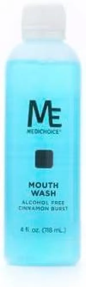 MediChoice Mouthwash, Oral Care, Alcohol Free, Cinnamon Burst Flavor, 4 Ounce (Case of 60)