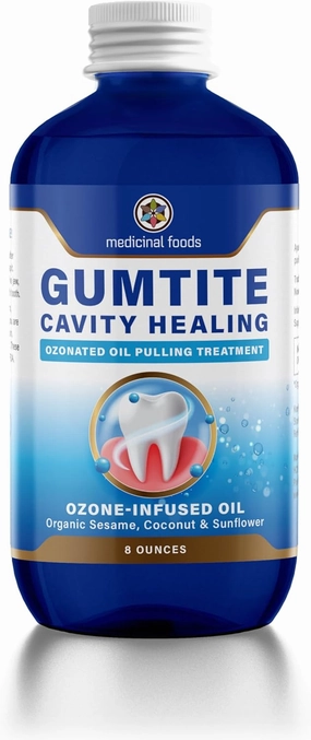 Medicinal Foods Gumtite Ozonated Mouthwash Oil | Natural Gum Treatment for Gum Health | Oral Care | Gum Inflammation Relief | Plaque Prevention | Fight Bad Breathe | Gum Repair & Dental Health