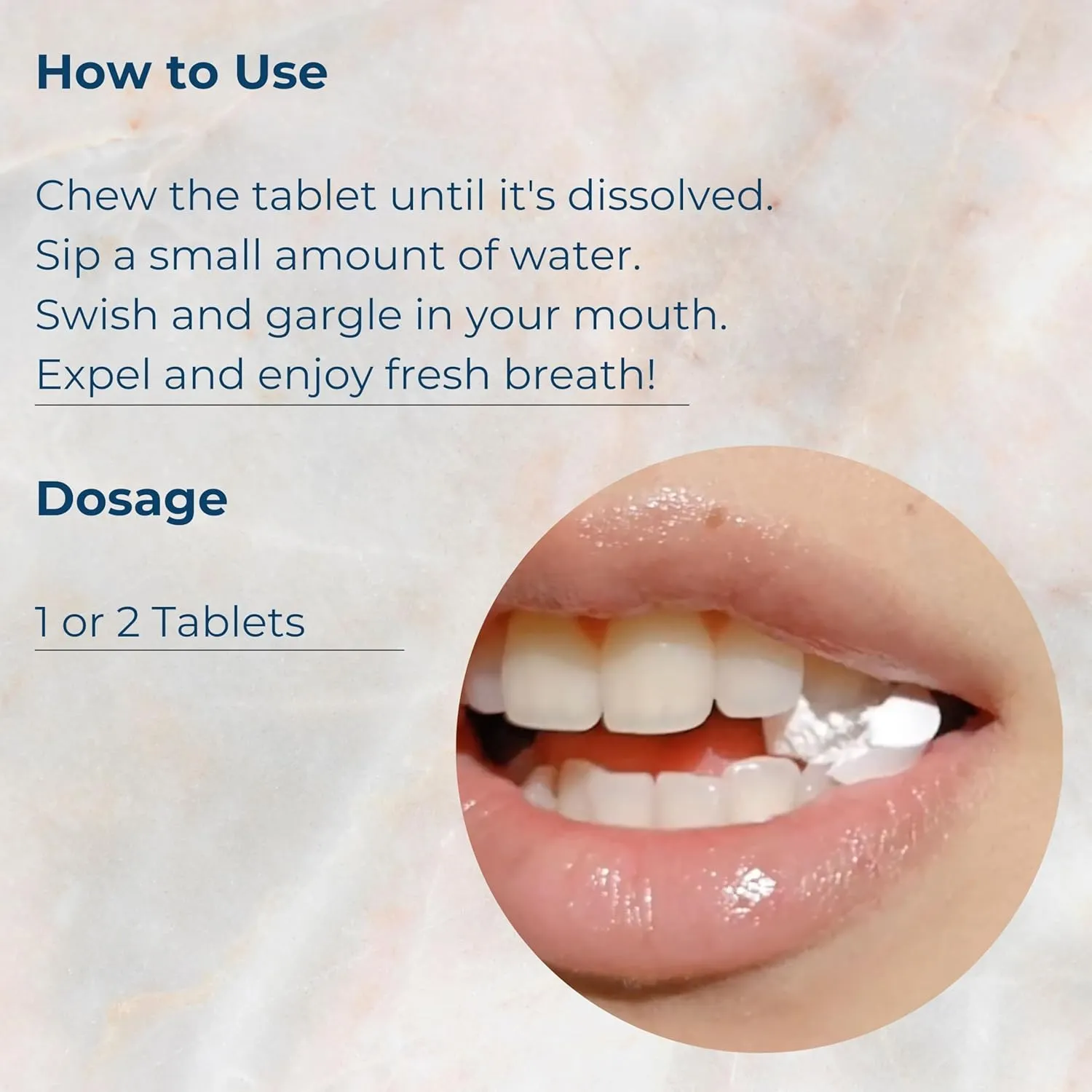Mouthwash Tablets - Alcohol-Free, Eco-Friendly, Travel-Friendly, with Nano-HA & Green Tea for Fresh Breath and Enamel Protection - 124 Tablets (Tin)