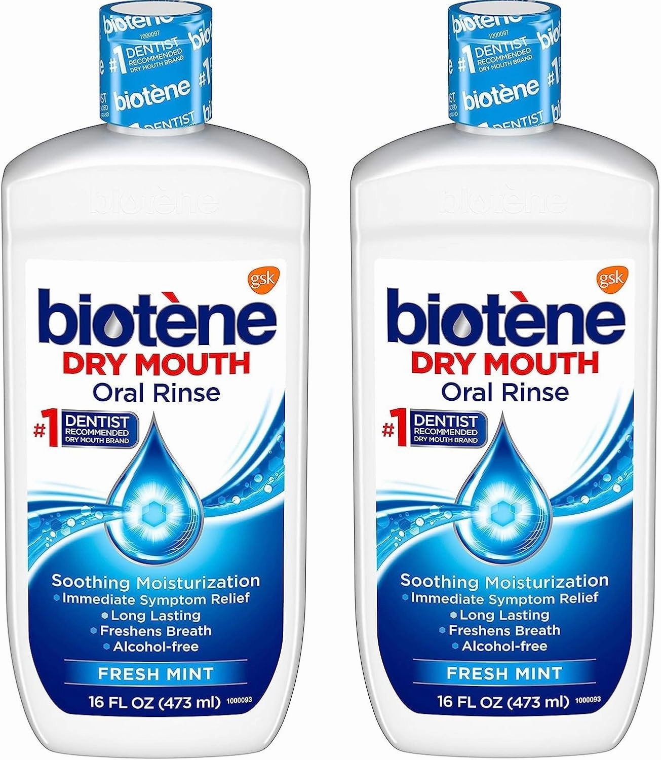 Mouthwash for Dry Mouth, Fresh Mint, 16 fl oz, 2 Pack