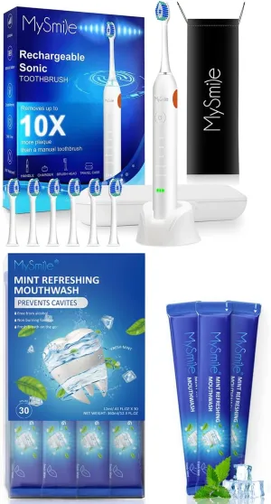 MySmile Electric Toothbrush Mouthwash Alcohol Free 30 Uses